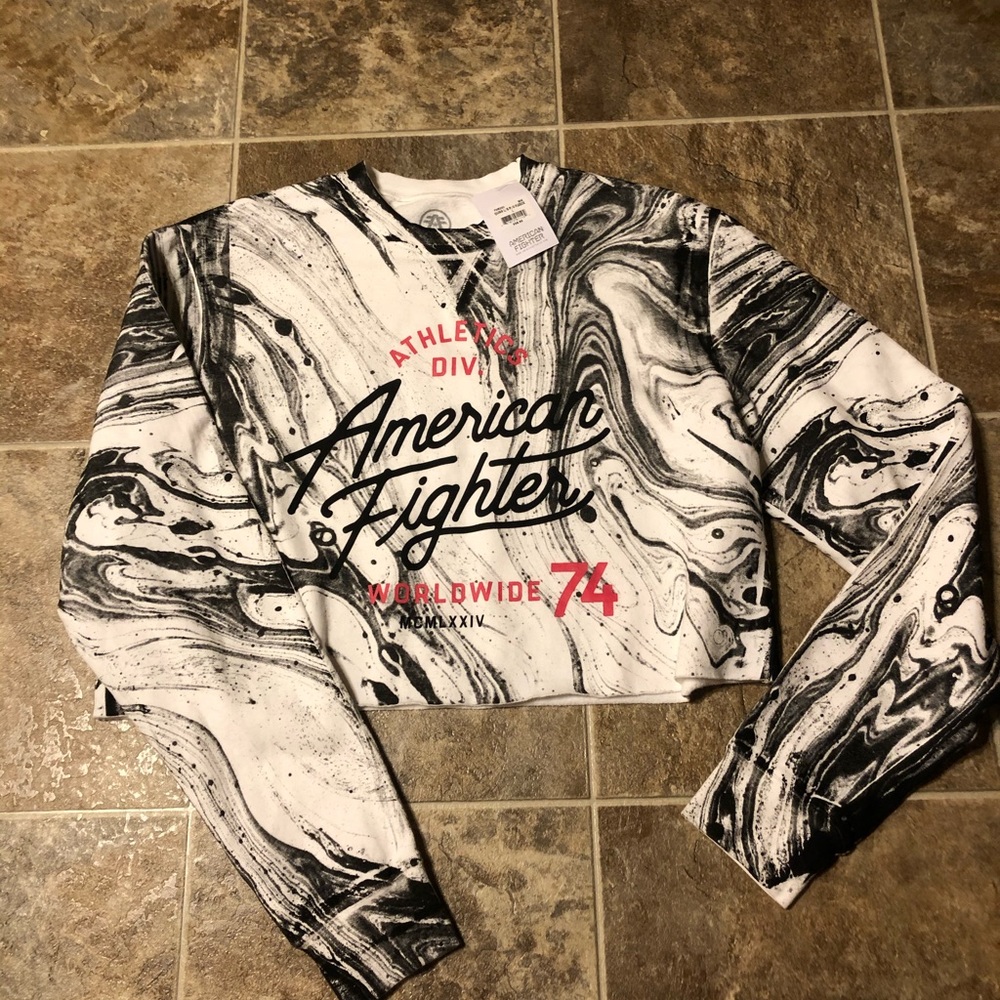 American Fighter Crop Sweatshirt